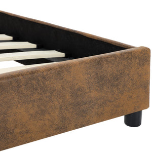 Giroletto Marrone in Similpelle Scamosciata 100x200 cm 284889