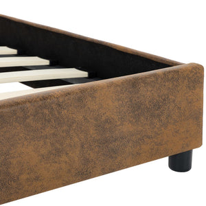 Giroletto Marrone in Similpelle Scamosciata 140x200 cm 284891