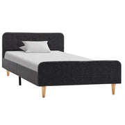 Giroletto-Struttura Letto Grigio Scuro in Stoffa Ruvida 90x200 cm