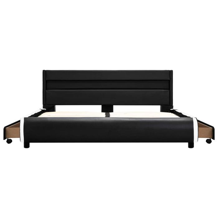 Giroletto con LED Nero in Similpelle 140x200 cm 284975