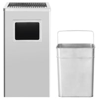 Pattumiera con Posacenere da Albergo 45 L Acciaio Inox 51092