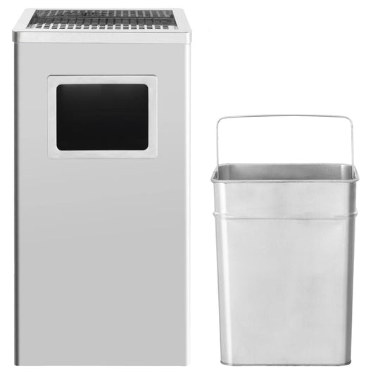 Pattumiera con Posacenere da Albergo 45 L Acciaio Inox 51092