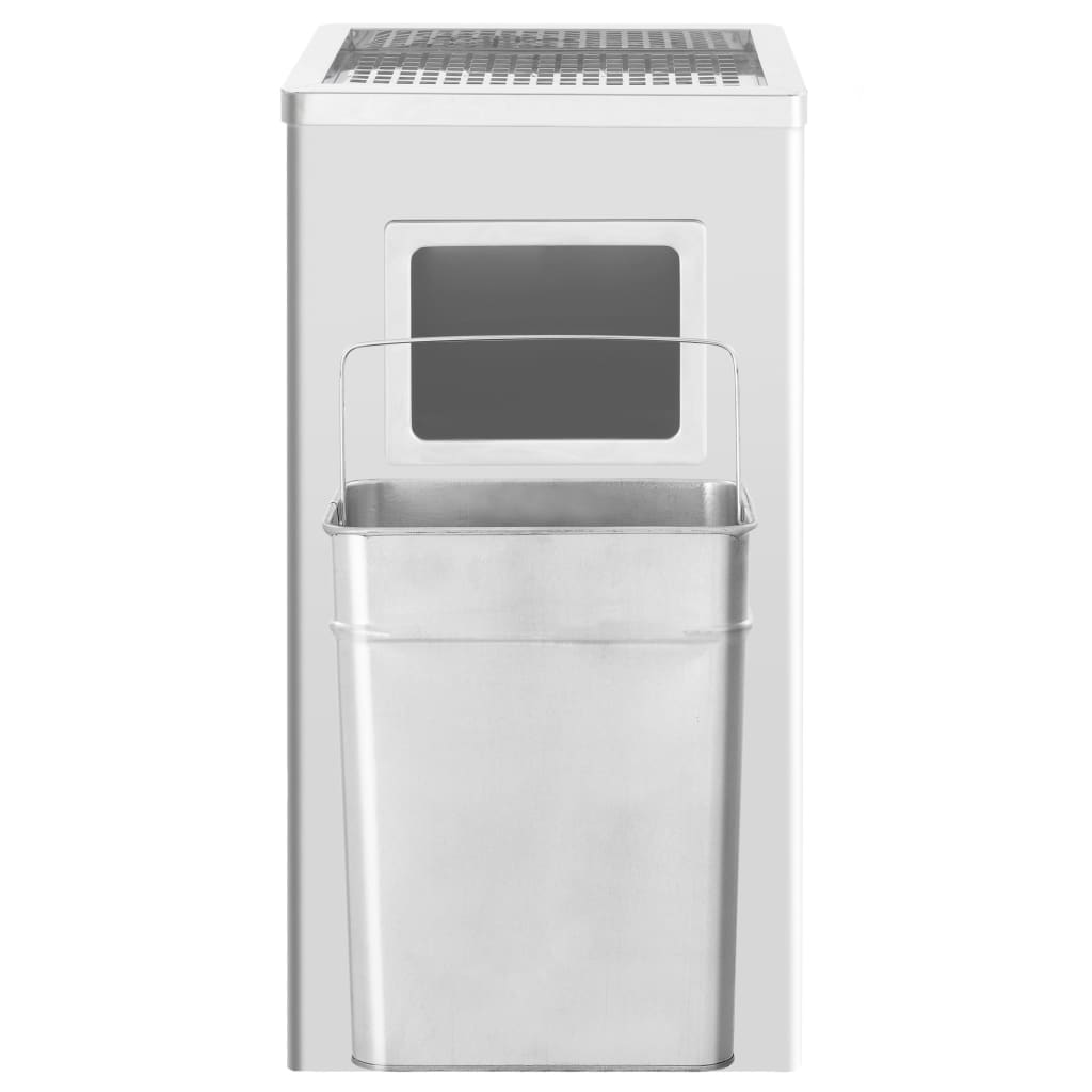 Pattumiera con Posacenere da Albergo 45 L Acciaio Inox 51092