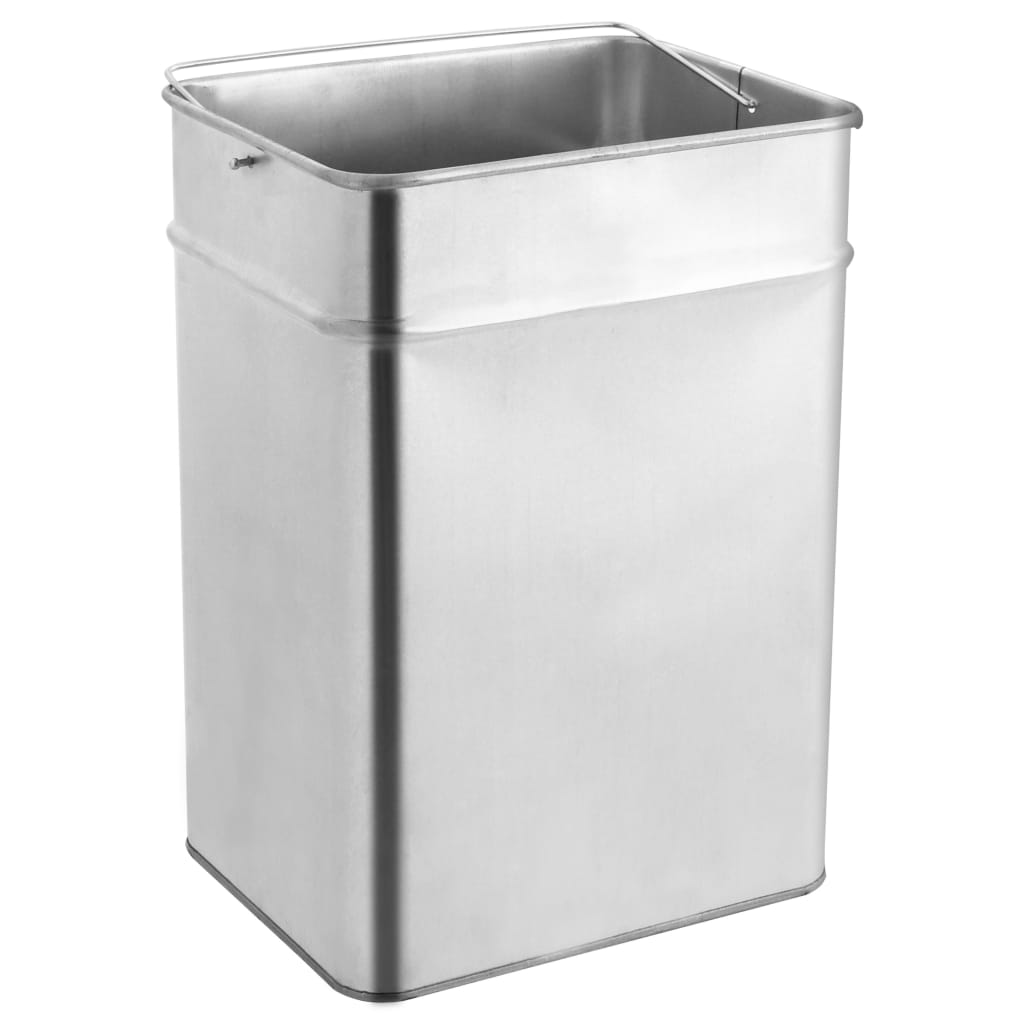 Pattumiera con Posacenere da Albergo 45 L Acciaio Inox 51092