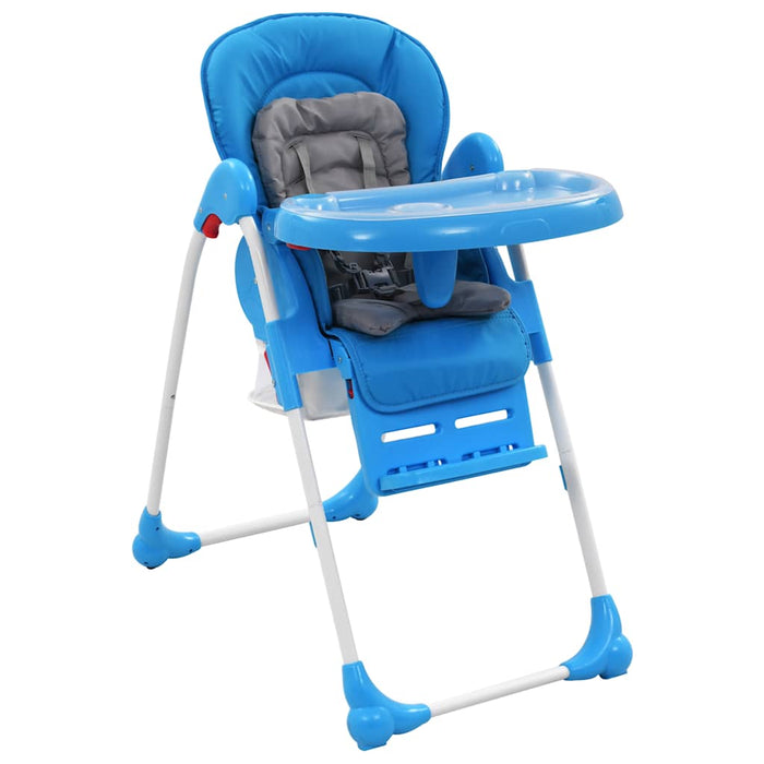 Seggiolone Pappa per Bambini Blu e Grigio cod mxl 130763