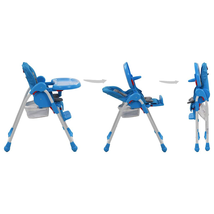 Seggiolone Pappa per Bambini Blu e Grigio cod mxl 130763