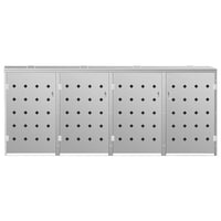Copribidone per Spazzatura Quadruplo 240 L in Acciaio Inox 145382