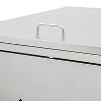 Copribidone per Spazzatura Quadruplo 240 L in Acciaio Inox 145382