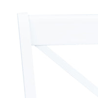 Sedie da Pranzo 6 pz Bianche in Legno Massello di Hevea 277543