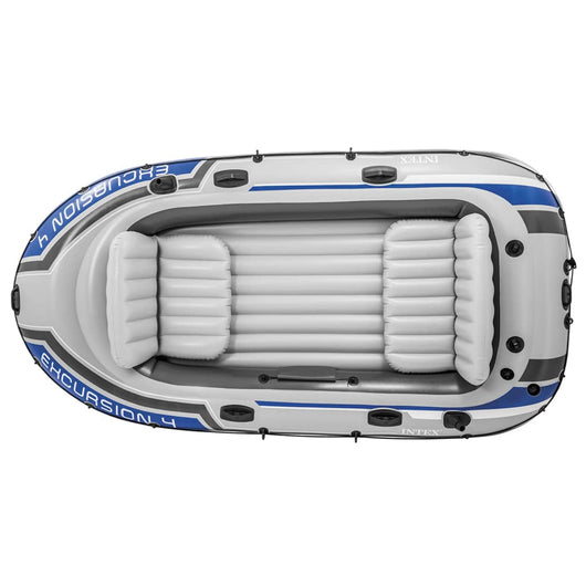 INTEX Set Gommone Excursion 4 con Motore da Traina e Supporto 277549