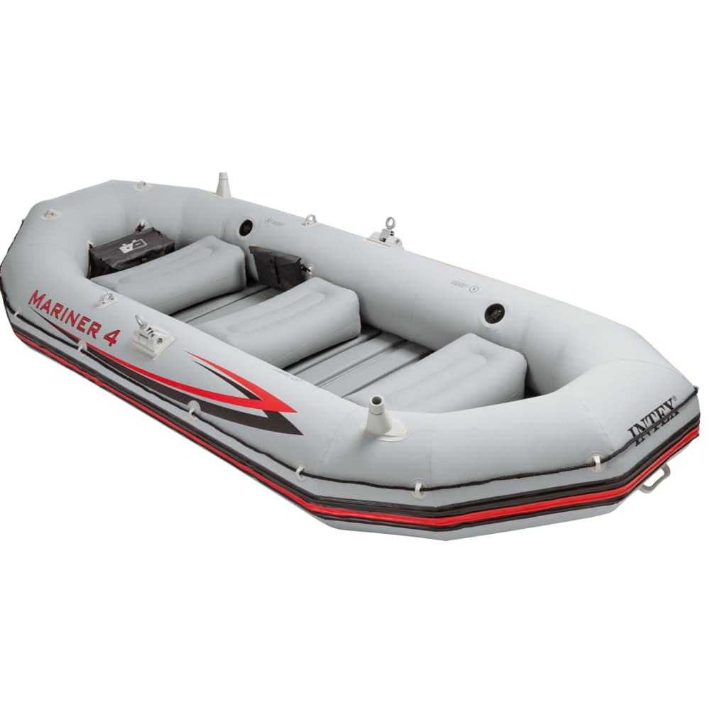 INTEX Set Gommone Mariner 4 con Motore da Traina e Supporto 277553