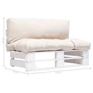 Divano da Giardino a Pallet con Cuscini Sabbia in Legno di Pino 277377