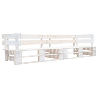 Divano da giardino pallet 2 posti 220 x 66 x 55 cm legno bianco 02_0011861
