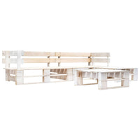Mobili da giardino mobili da esterno mobili su pallet set 4 pezzi in legno bianco 02_0018376