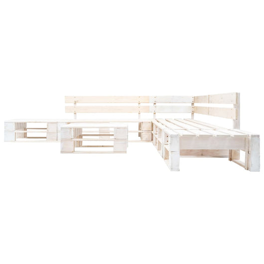 Mobili da giardino mobili da esterno mobili su pallet set 6 pezzi in legno bianco 02_0018455