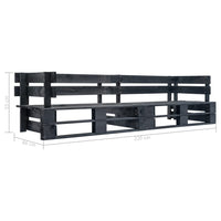 Divano pallet a 2 posti in legno nero da giardino 02_0011865