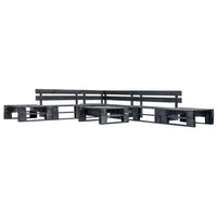 Set Divani da Giardino su Pallet 6 pz Nero in Legno cod mxl 49912