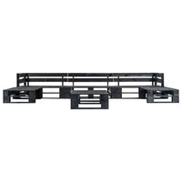 Mobili da giardino mobili da esterno mobili per pallet set 6 pezzi in legno nero 02_0018473
