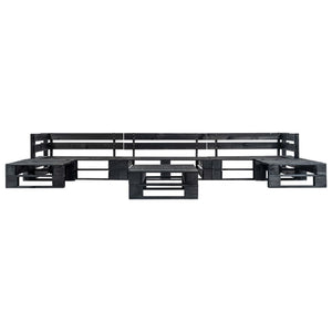 Mobili da giardino mobili da esterno mobili per pallet set 6 pezzi in legno nero 02_0018473