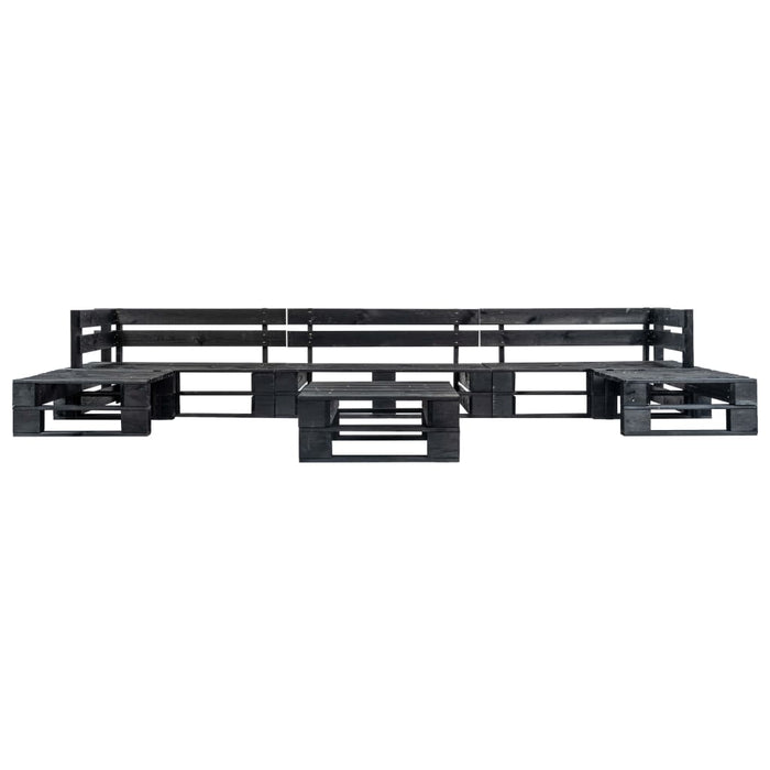 Mobili da giardino mobili da esterno mobili per pallet set 6 pezzi in legno nero 02_0018473