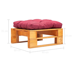 Divano da Giardino a Pallet e Cuscino Rosso Legno Marrone Mielecod mxl 71281