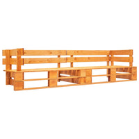 Set Divani da Giardino Pallet 2pz con Cuscini Rossi Legno Pinocod mxl 119256