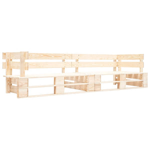 Set Divani Giardino Pallet 2pz con Cuscini Grigi Legno di Pino 277484