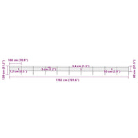 Recinzione da Giardino con Punta a Lancia in Acciaio 1781,5x80 cm Nero 277611