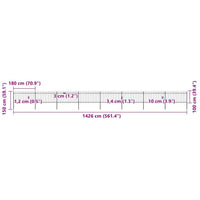Recinzione da Giardino con Punta a Lancia Acciaio 13,6x1 m Nera cod mxl 24124