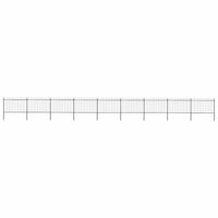 Recinzione da Giardino Punta a Lancia in Acciaio 15,3x1,2m Nera