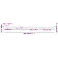 Recinzione da Giardino con Punta a Lancia Acciaio 17x1,2m Nera