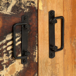 Libreria a 4 Livelli Legno Massello di Recupero 124x30x180 cm 284415