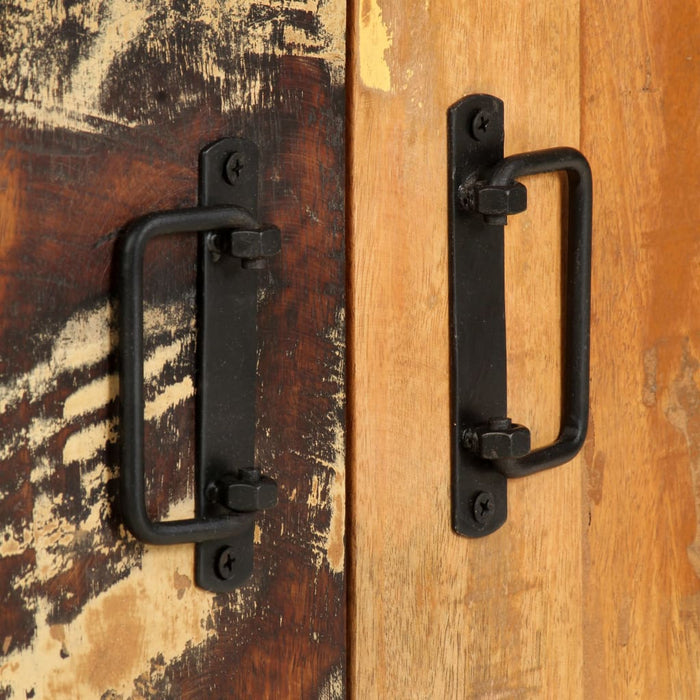 Libreria a 4 Livelli Legno Massello di Recupero 124x30x180 cm 284415