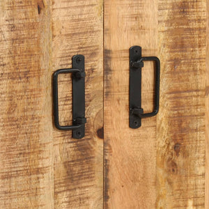 Libreria a 4 Livelli 80x30x180 cm in Legno di Mango Grezzo