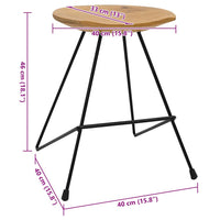 Sgabelli 2 pz in Legno Massello di Teak 285202