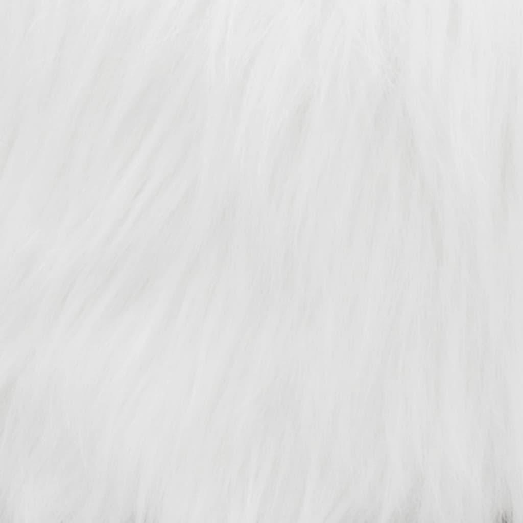 vidaXL Sgabello Bianco in Legno Massello di Teak