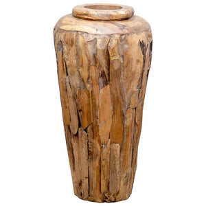 Vaso Decorativo 40x80 cm in Legno Massello di Teak