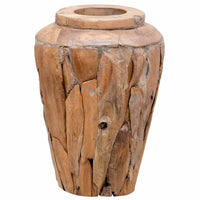 Vaso Decorativo 40x60 cm in Legno Massello di Teak 285211
