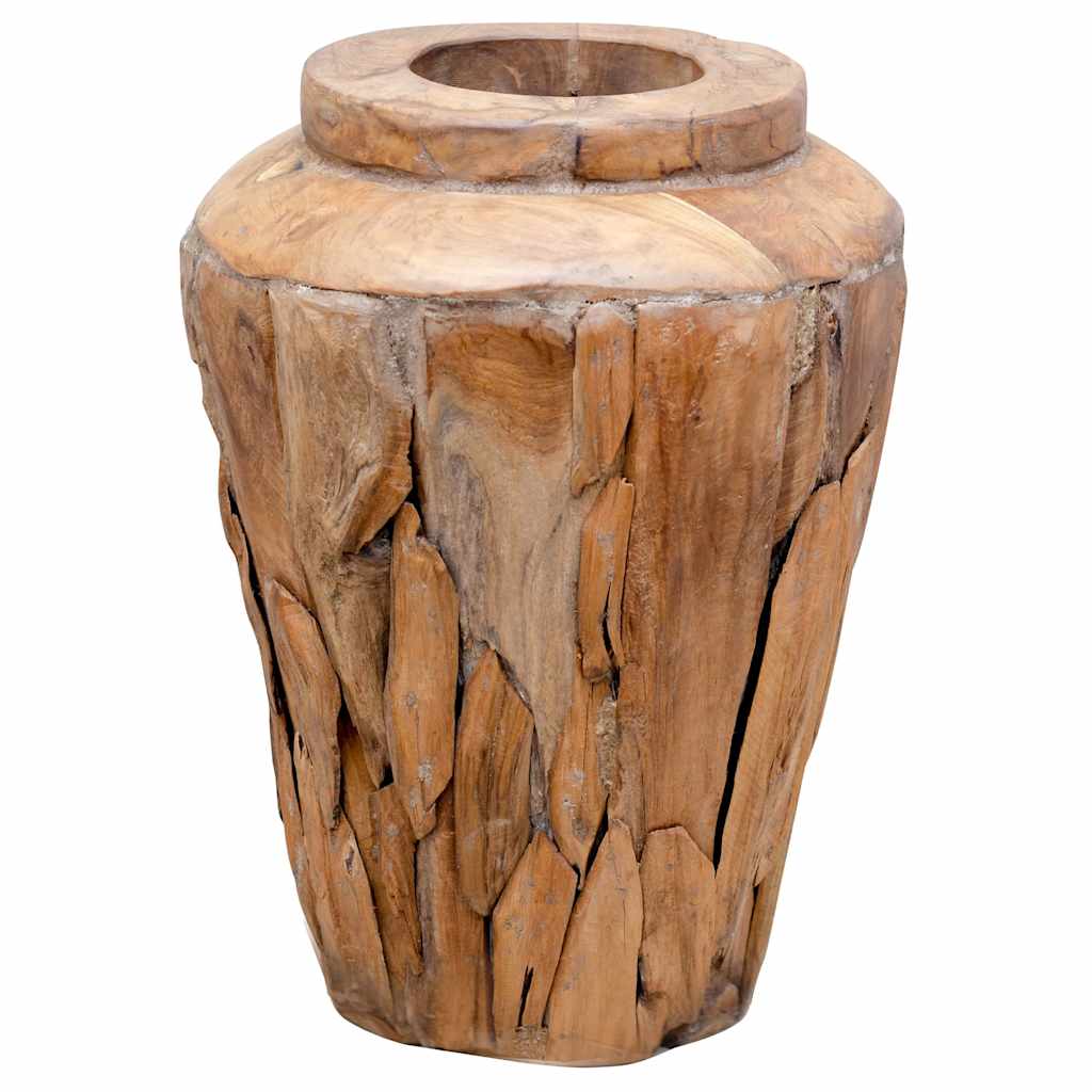 Vaso Decorativo 40x60 cm in Legno Massello di Teak 285211