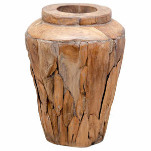 Vaso Decorativo 40x60 cm in Legno Massello di Teak 285211