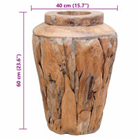 Vaso Decorativo 40x60 cm in Legno Massello di Teak cod mxl 15182