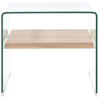 Tavolino da CaffÃ¨ Trasparente 50x50x45 cm in Vetro Temperato cod mxl 15780