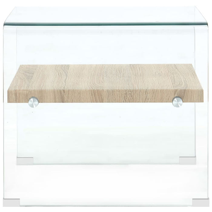 Tavolino da Salotto Trasparente 50x50x45 cm in Vetro Temperato 284742