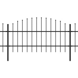 Recinzione Giardino Punta Lancia (0,75-1)x15,3m Acciaio Nera