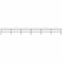 Recinzione Giardino Punta Lancia (1-1,25)x10,2m Acciaio Nera cod mxl 22652