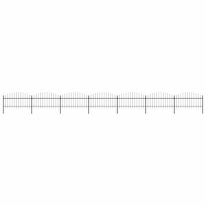 Recinzione Giardino Punta Lancia (1-1,25)x11,9m Acciaio Nera cod mxl 22642