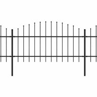 Recinzione Giardino Punta Lancia (1-1,25)x11,9m Acciaio Nera cod mxl 22642