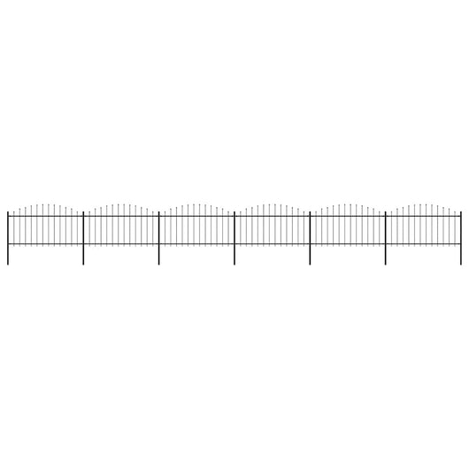 Recinzione Giardino Punta Lancia (1,25-1,5)x10,2m Acciaio Nera cod mxl 12090