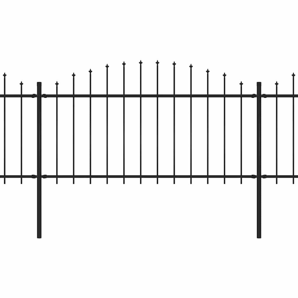Recinto Giardino Punta a Lancia (1,25-1,5)x15,3 m Acciaio Nero cod mxl 12102