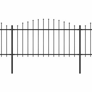 Recinto Giardino Punta a Lancia (1,25-1,5)x15,3 m Acciaio Nero cod mxl 12102